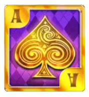 Ace high-value symbol paying £2.50 for five of a kind