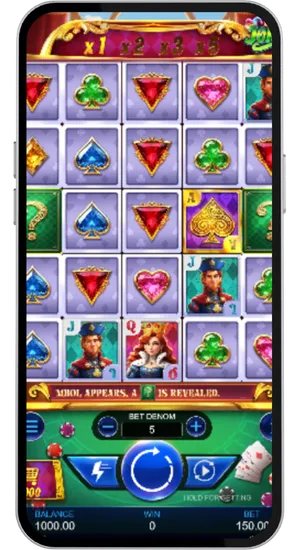 Wild Joker slot bet selector displaying the full stake range from £0.10 to £10 per spin