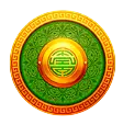 Coin symbol collected during bonus features with values accumulating in towers