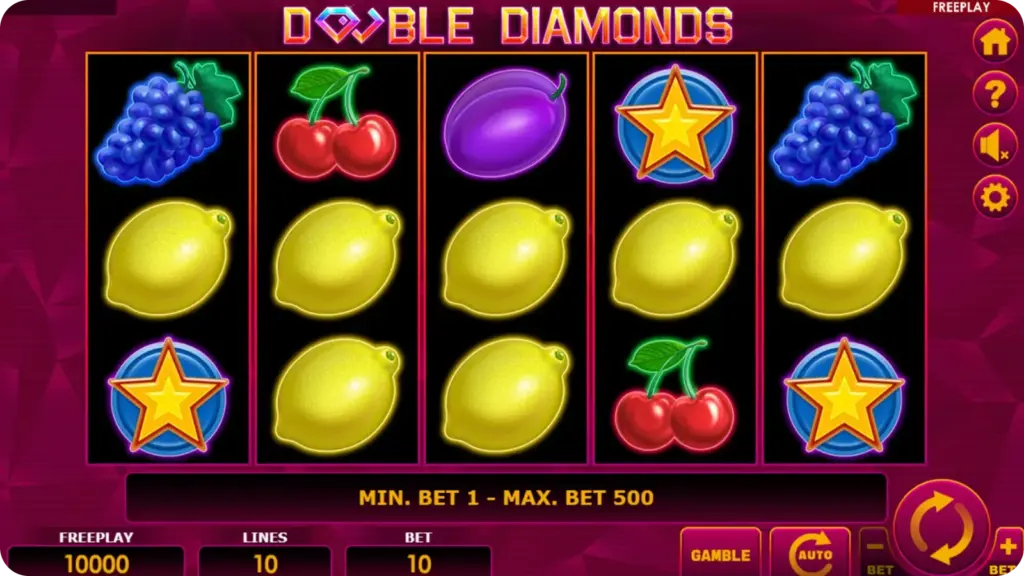 Double Diamond Deluxe slot with an expanded payline layout