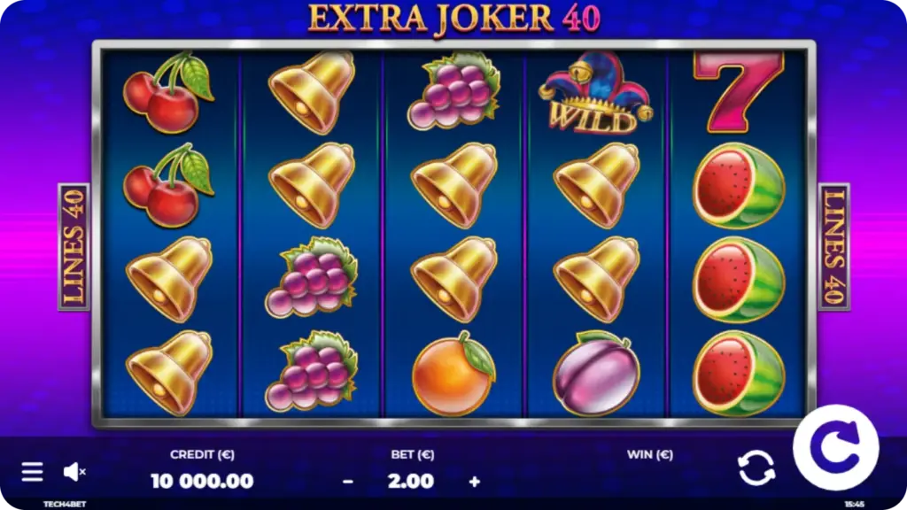 Extra Joker Slot with fruit symbols and joker wild feature
