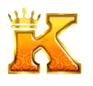 King card symbol rewarding 30x for five identical results across a payline