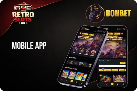 Donbet mobile interface showing slot selection and responsive casino layout on smartphone