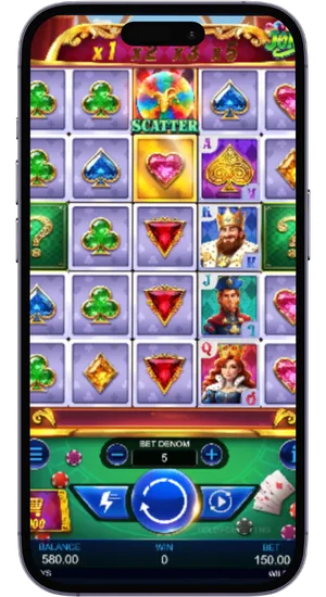 Wild Joker Slot mobile version on iOS showing interface and controls