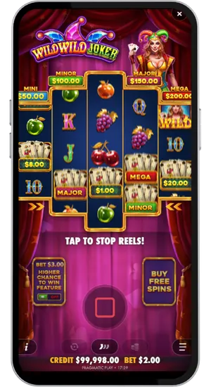 Retro slot reels mid-spin with a timer under three seconds visible and a result appearing in the paytable area after the round ends