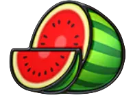 Watermelon symbol paying 200 for five, 80 for four, 20 for three
